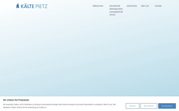 Screenshot of kaelte-pietz.de
