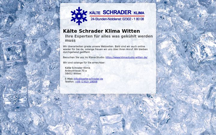 Screenshot of kaelte-schrader.de