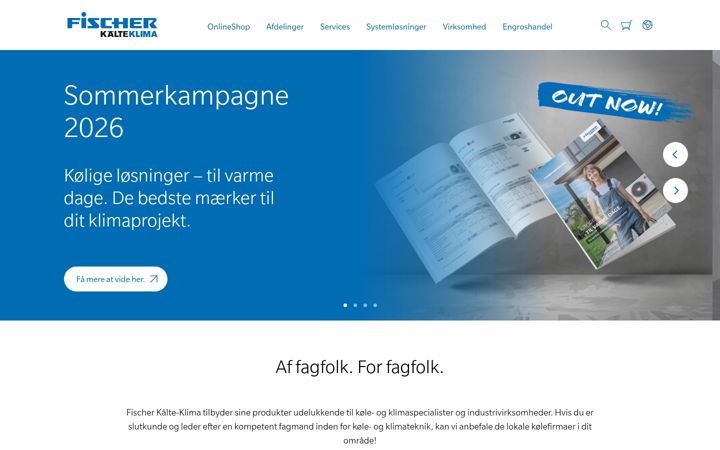 Kuvakaappaus sivustosta kaeltefischer.dk