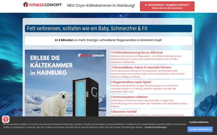 Screenshot of kaeltekammer-hainburg.de