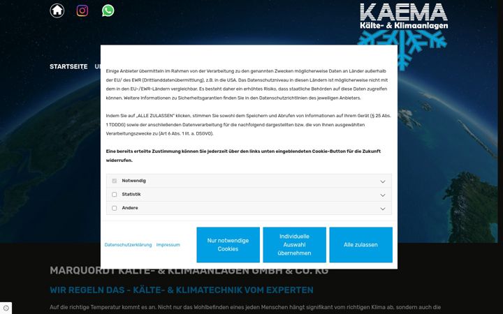 Screenshot of kaema.de