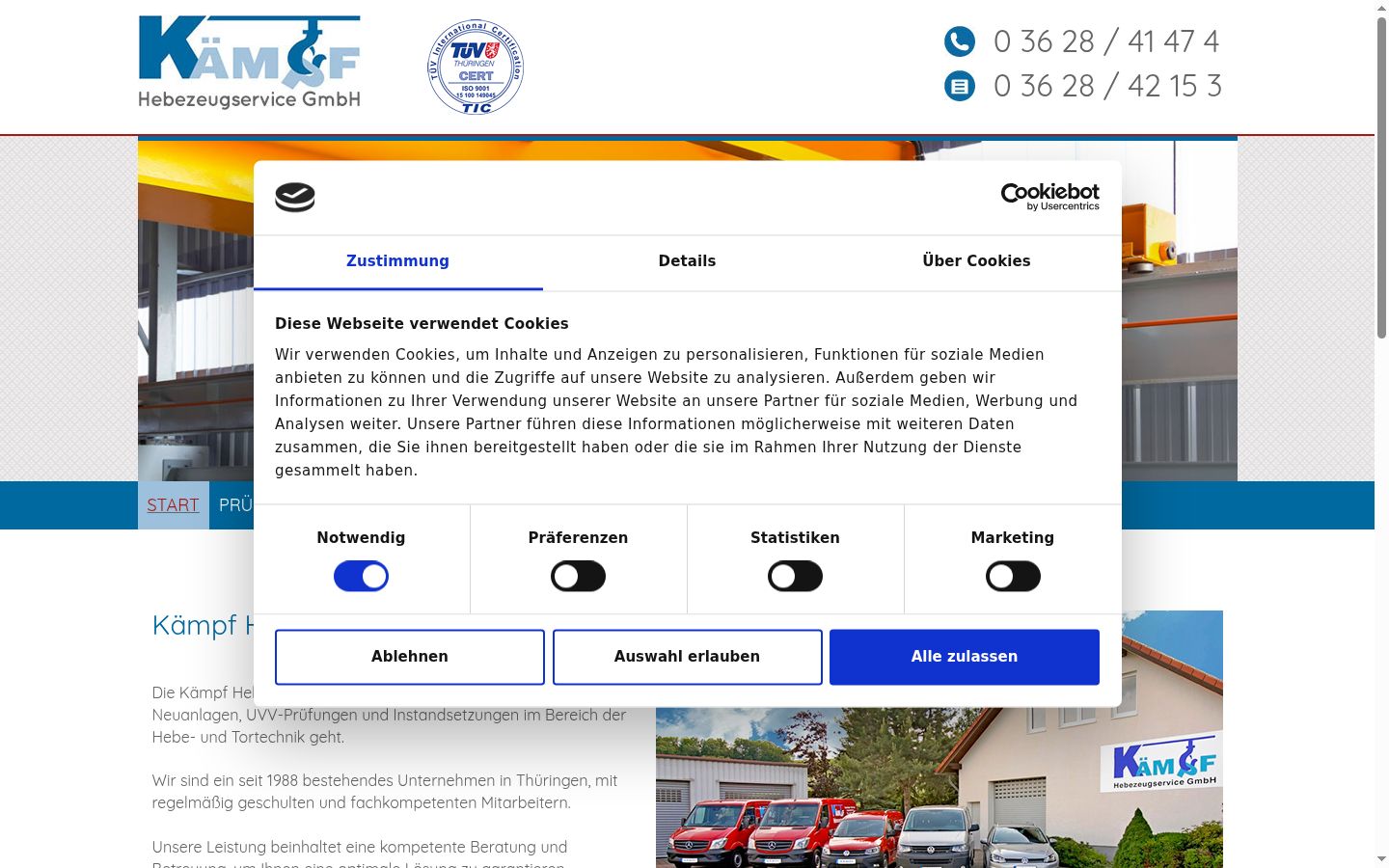 Snímek obrazovky baneru souhlasu zobrazeného před jakoukoli interakcí