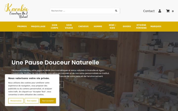 Screenshot of kaenbio.fr