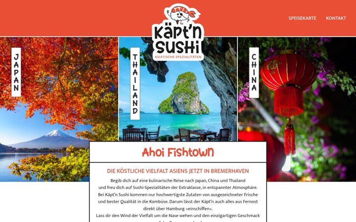 Screenshot of kaeptnsushi.de