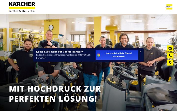 Screenshot of kaerchercenter-milkau.de