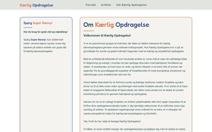 Zrzut ekranu kaerlig-opdragelse.dk
