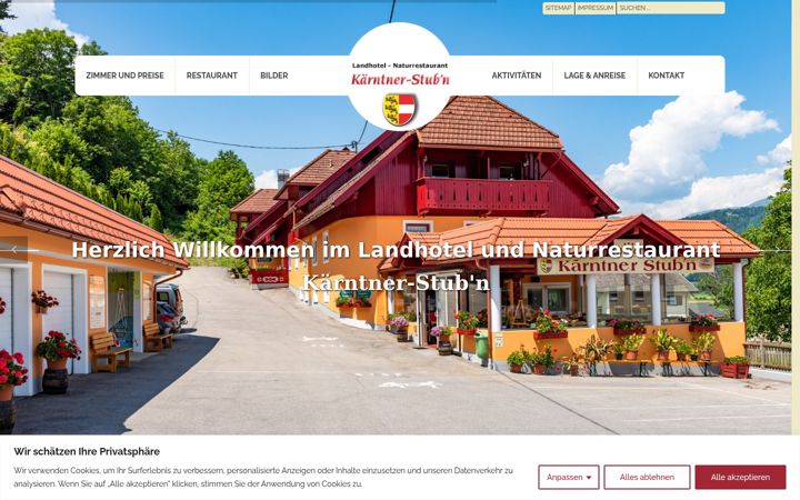 Screenshot of kaerntnerstubn-hotel.at