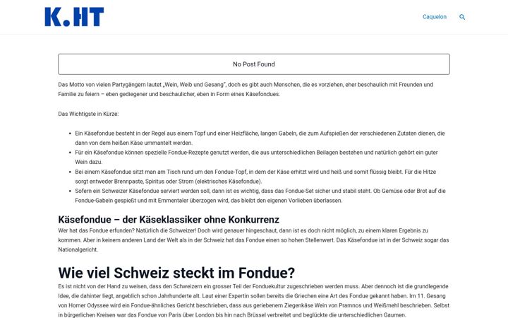 Screenshot of kaesefondues.de