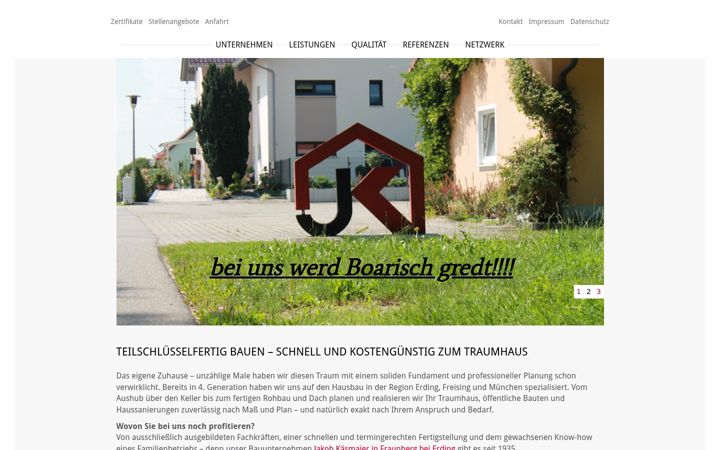 Screenshot of kaesmaier.de