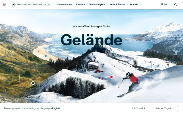 Screenshot of kaessbohrerag.com