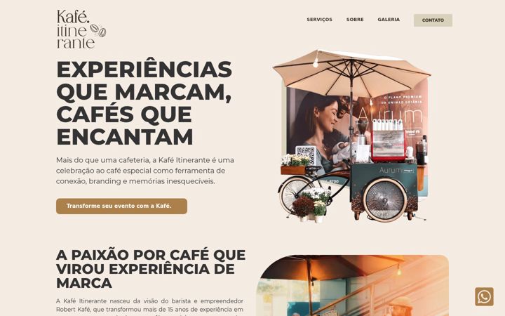 Screenshot of kafeitinerante.com.br
