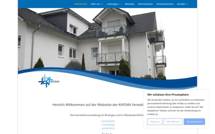 Screenshot of kafema-verwaltung.de