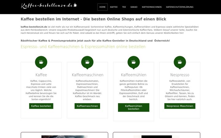 Screenshot of kaffee-bestellen24.de