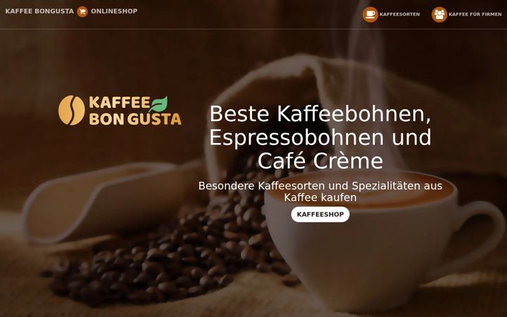 Screenshot of kaffee-bongusta.de