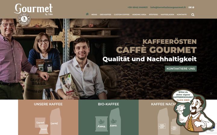 Skärmbild av kaffee-gourmet.com