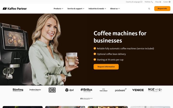 Screenshot of kaffee-partner.de