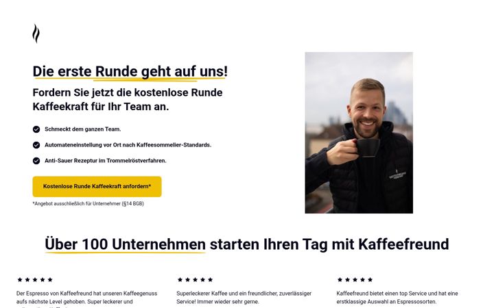Screenshot of kaffeefreund.com