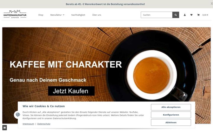 Screenshot of kaffeekontor-speyer.de