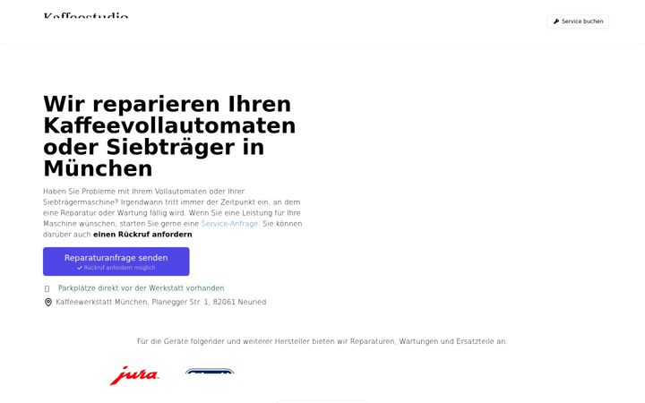 Screenshot of kaffeestudio-muenchen.de