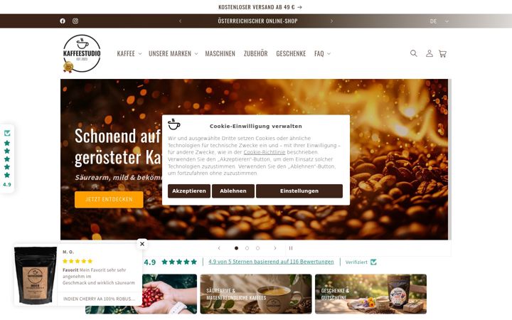 Screenshot of kaffeestudio.at