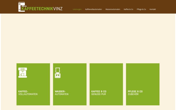 Screenshot of kaffeetechnik-vinz.de