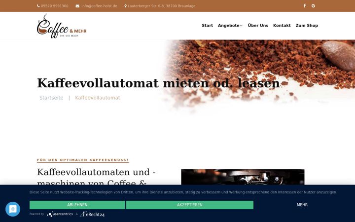 Screenshot of kaffeevollautomat-in.de