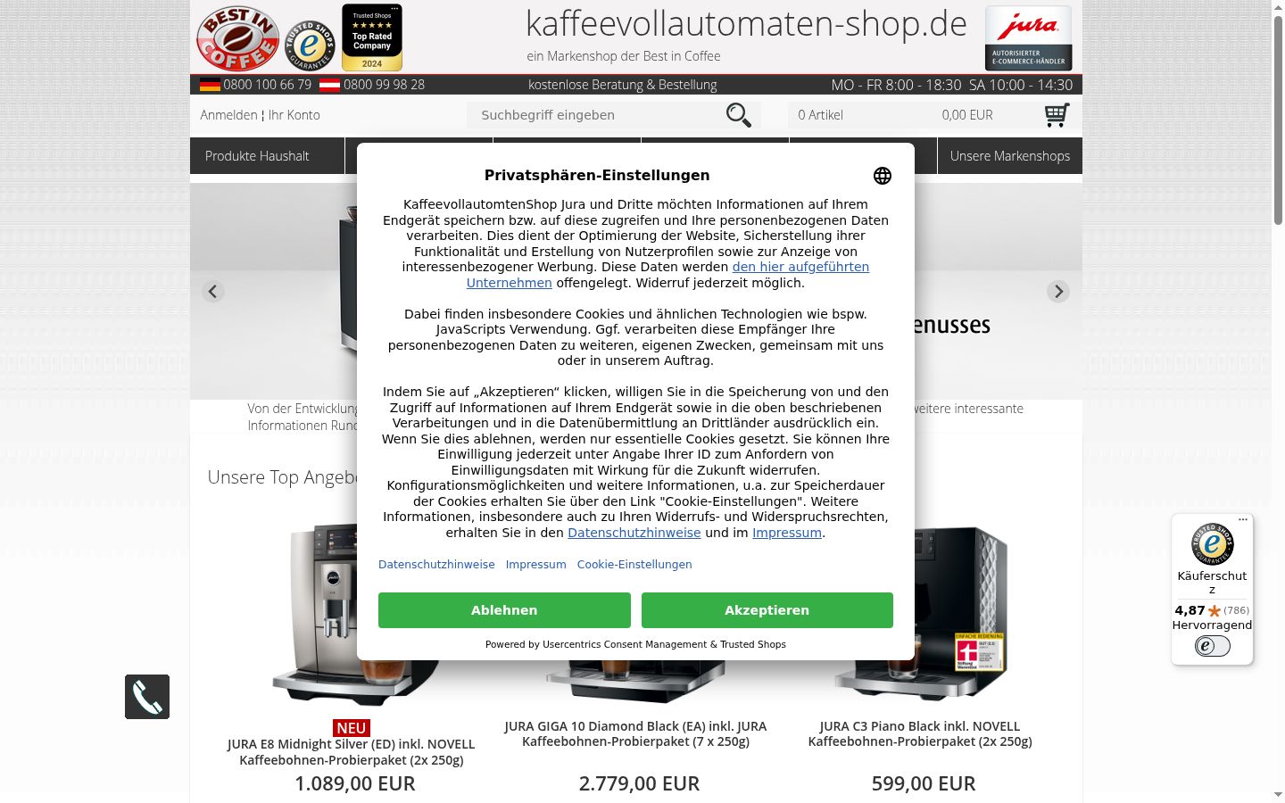 Screenshot tal-banner tal-kunsens muri qabel kwalunkwe interazzjoni