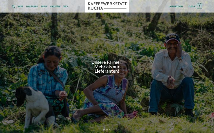 Screenshot of kaffeewerkstattkucha.de