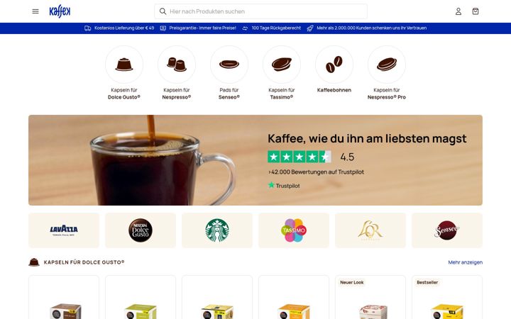 Screenshot of kaffek.de