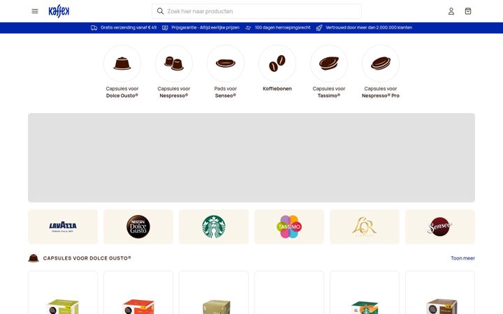 Screenshot of kaffek.nl