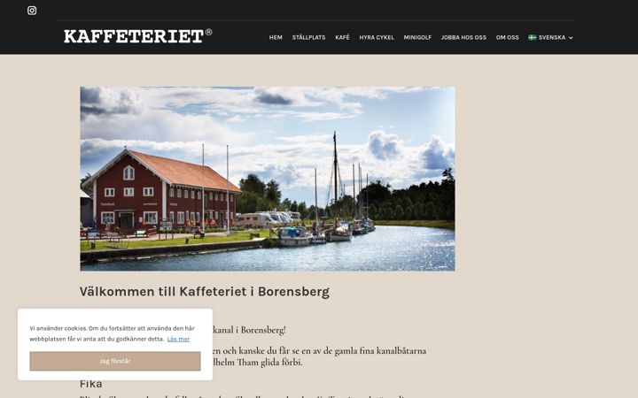 Screenshot of kaffeteriet.com