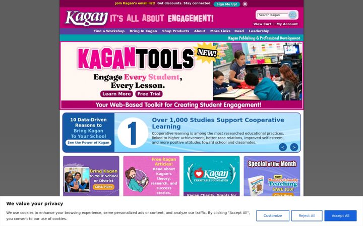 Screenshot of kaganonline.com