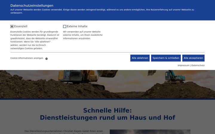 Screenshot of kagels-bau.de