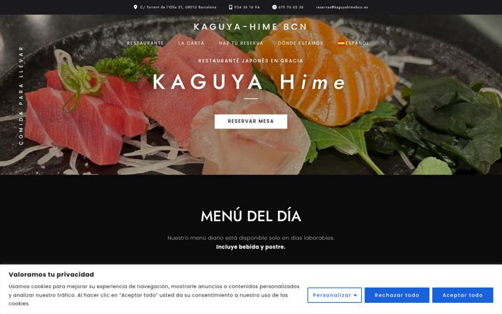 Screenshot of kaguyahimebcn.es