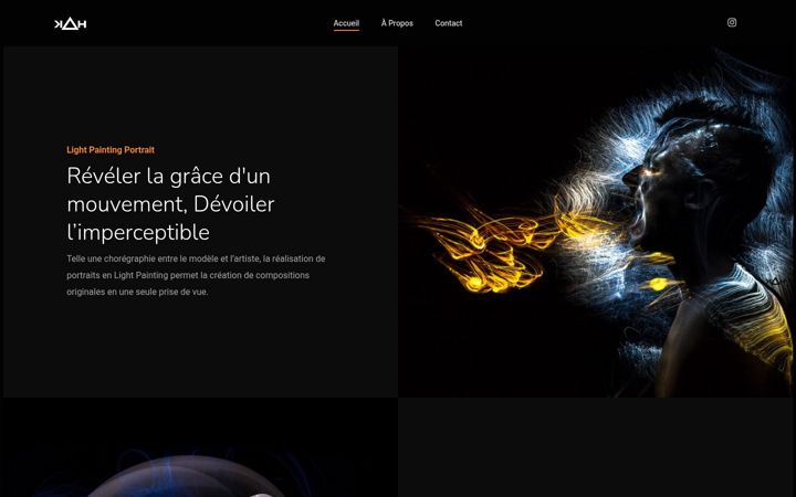 Screenshot of kah-lightpainting.com