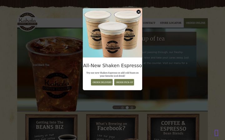 Screenshot of kahalacoffeetraders.com