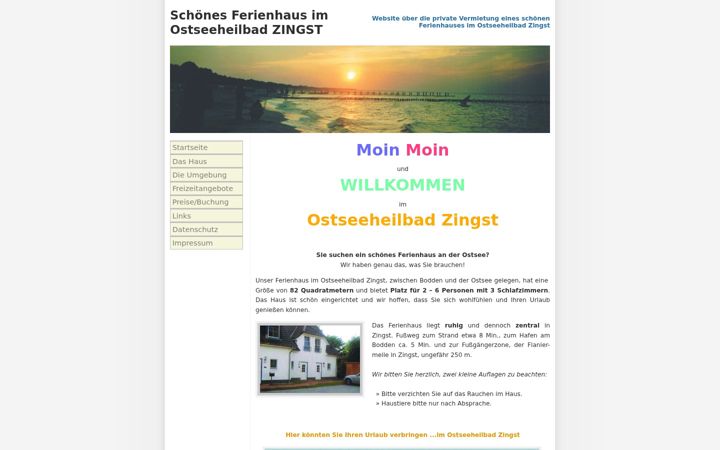 Screenshot of kahlesfh-zingst.de