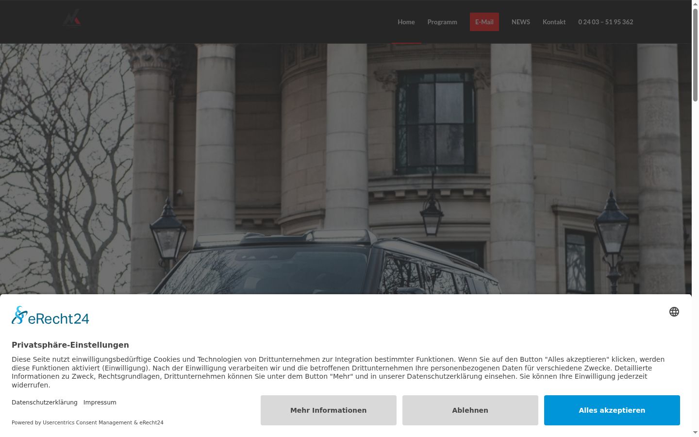 Screenshot del banner di consenso mostrato prima di qualsiasi interazione