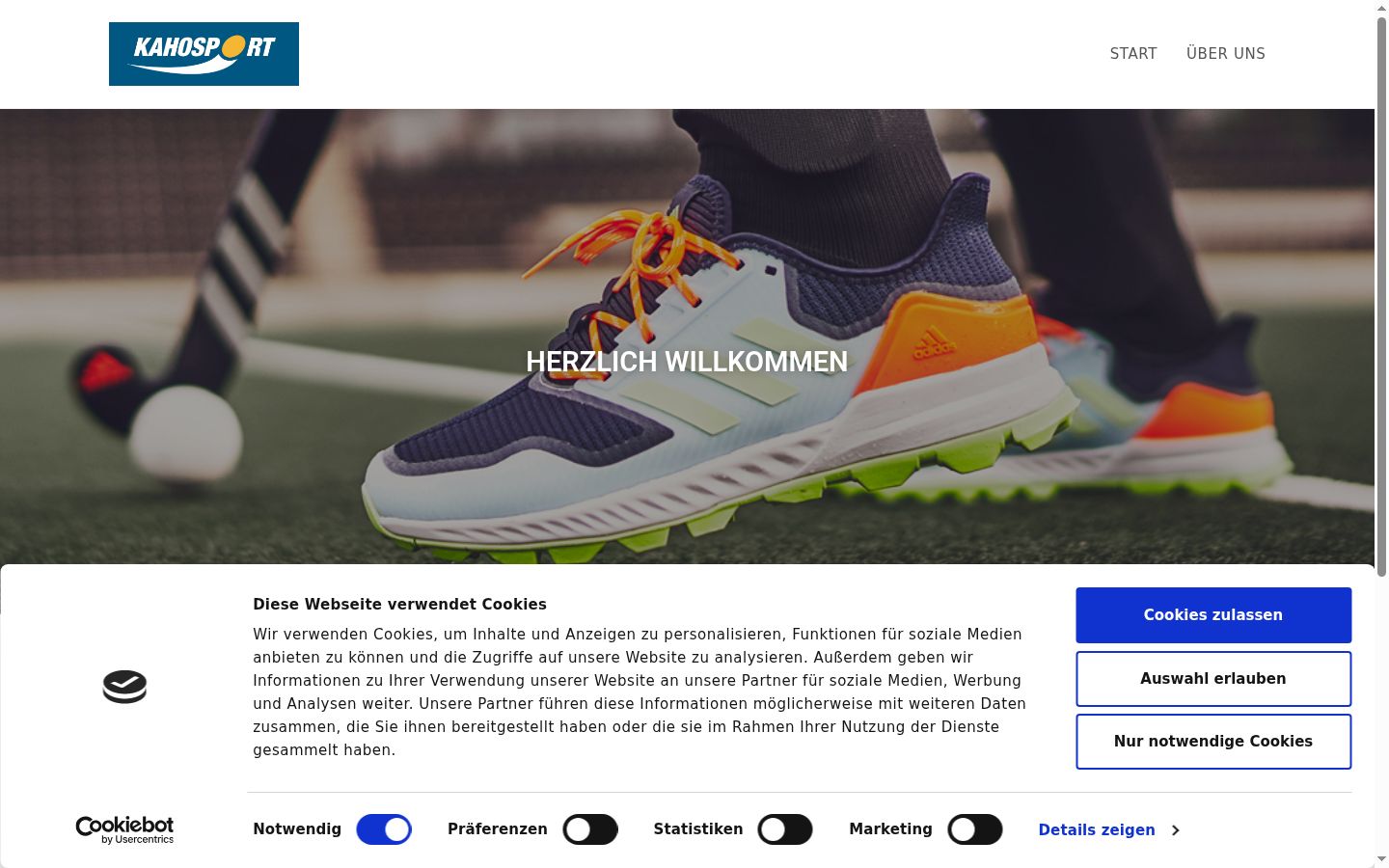 Screenshot del banner di consenso mostrato prima di qualsiasi interazione