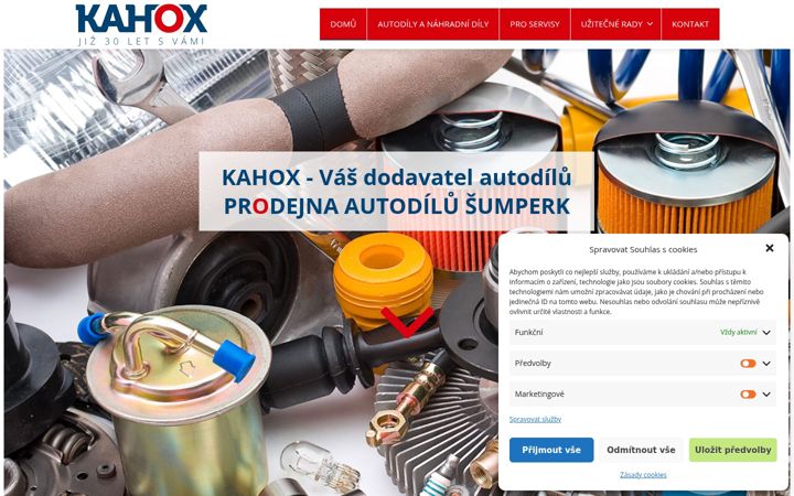Screenshot of kahox.cz