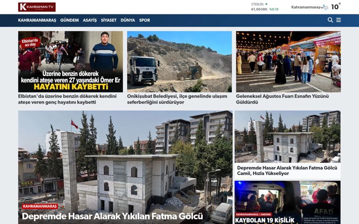 Screenshot of kahramantv.com