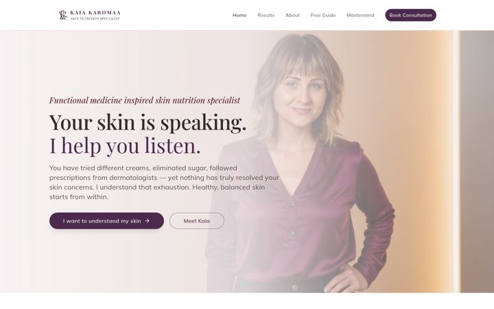 Screenshot of kaiakardmaa.com
