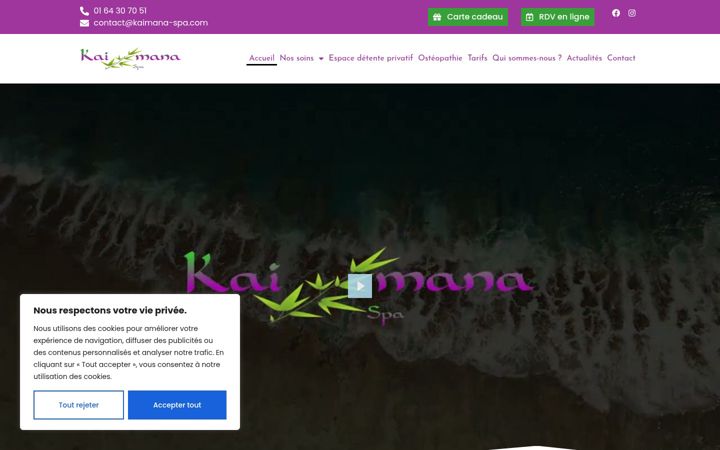Screenshot of kaimana-spa.com
