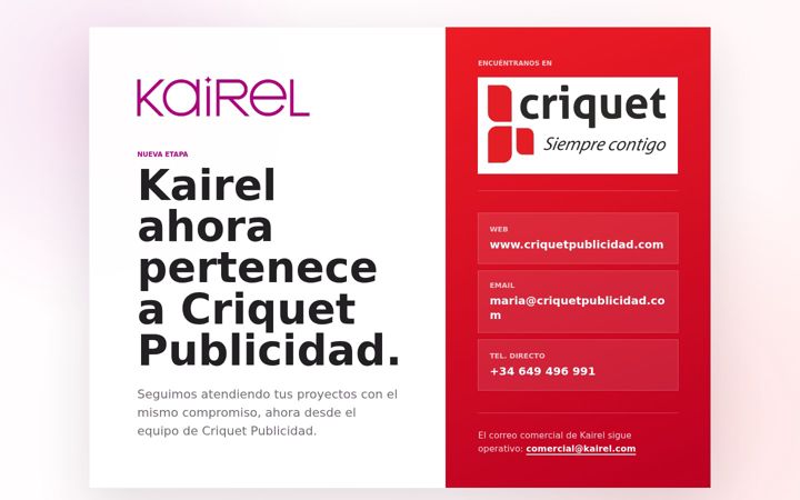 Screenshot of kairel.com