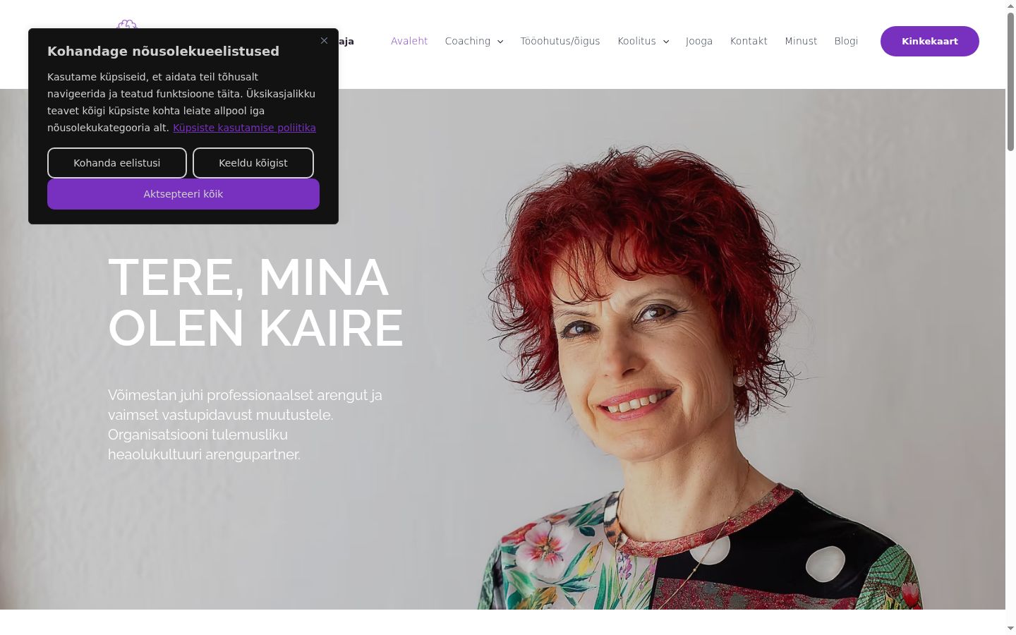 Screenshot tal-banner tal-kunsens muri qabel kwalunkwe interazzjoni