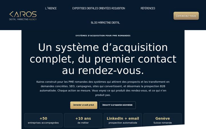 Screenshot of kairos-agency.ch