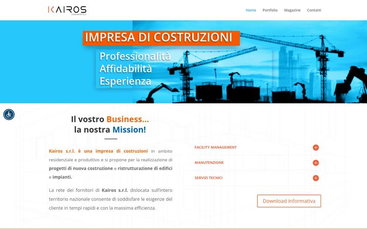 Screenshot of kairos-costruzioni.it