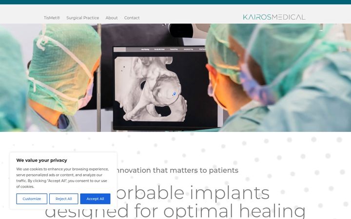 Screenshot of kairosmedical.ch