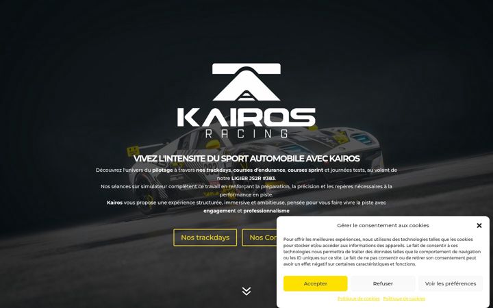 Screenshot of kairosracing.fr