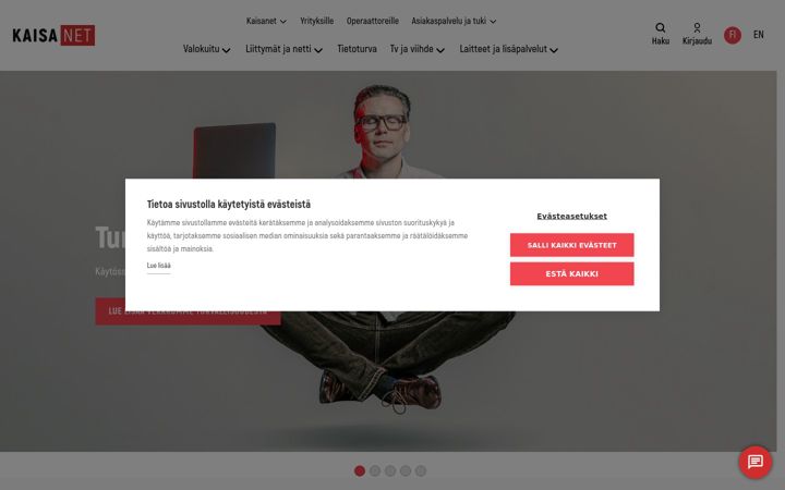 Screenshot of kaisanet.fi